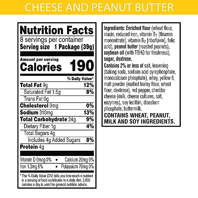 Keebler Cheese & Peanut Butter Sandwich Crackers