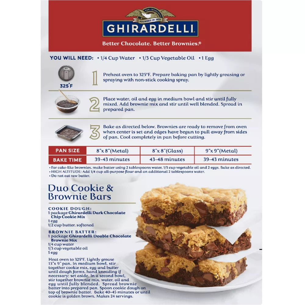 Ghirardelli Double Chocolate Brownie Mix