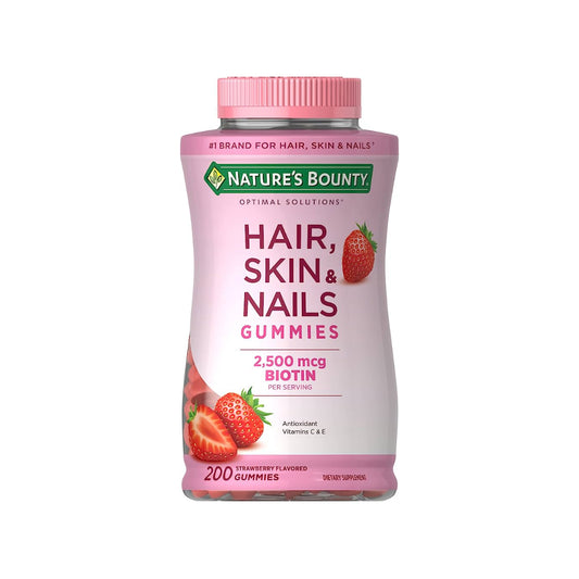 Vitaminas Biotina Hair, Skin & Nails - Fresa, 200 gomitas