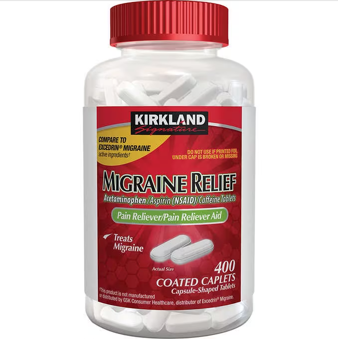 Kirkland Signature Migraine Relief, 400 tabletas