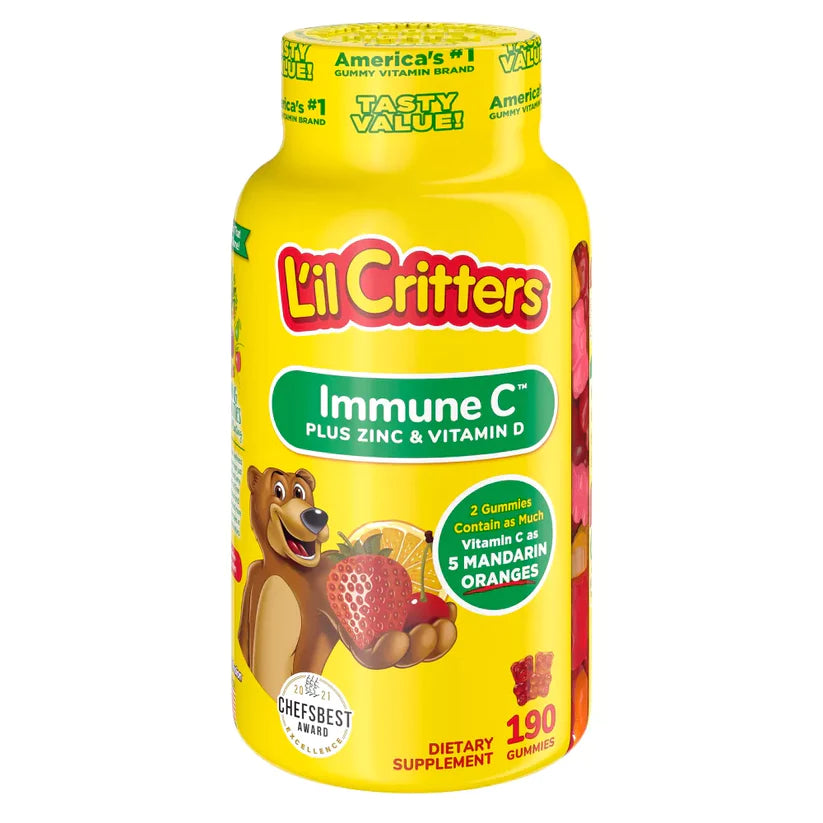 Vitaminas NIños - Lil Critters INMUNE C, 190 gomitas